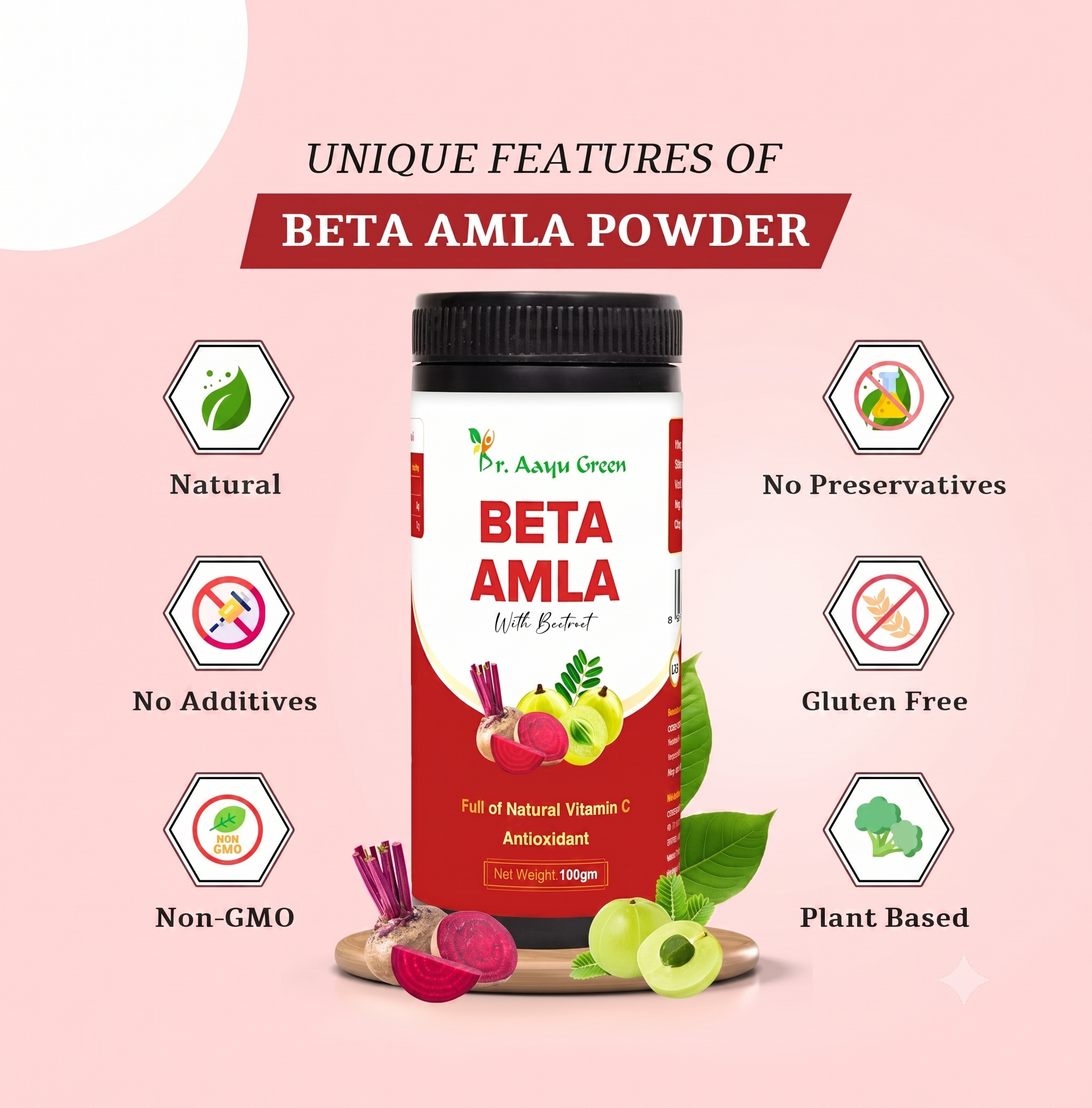 Beta Amla With Beetroot Powder