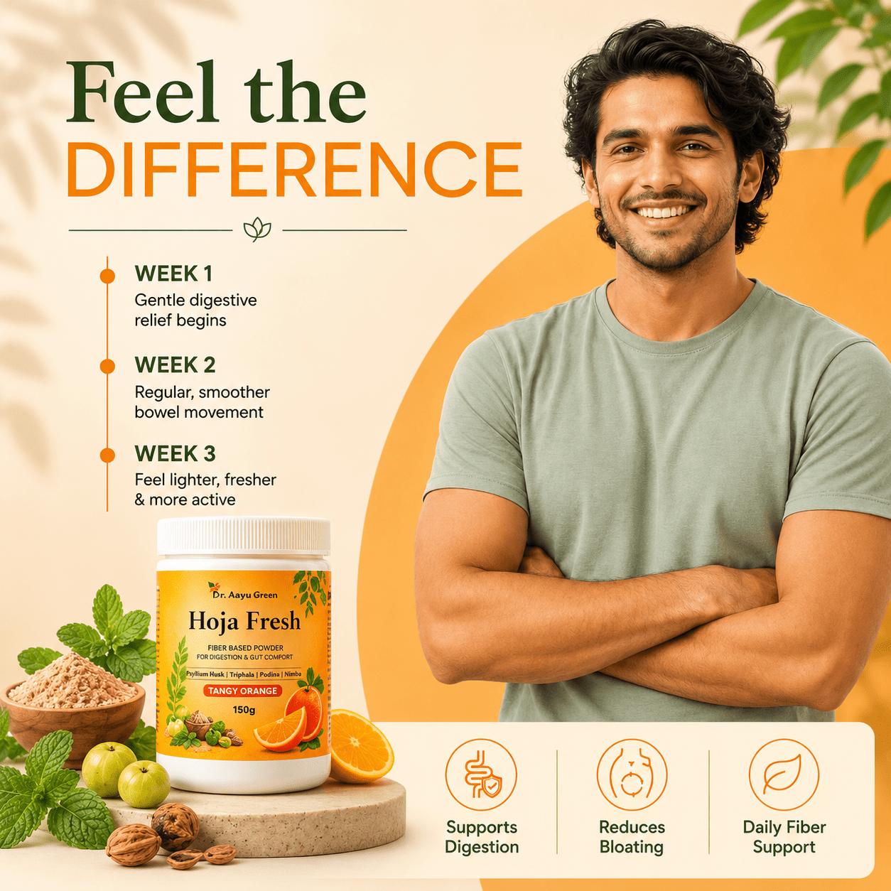 Hoja Fresh Orange - tickmyhealthHeathcareTickmyhealth28022ZX3555520557Pack of 1Tangy OrangeHoja Fresh Orange